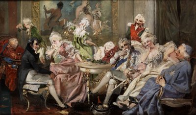 Società di corte nel salone da Jan Czesław Moniuszko